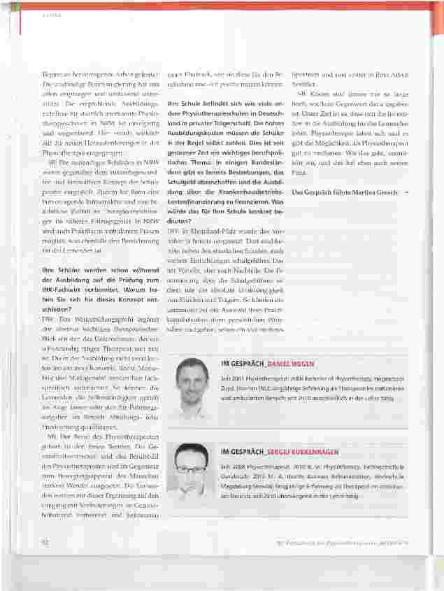 Vorschauseite 3: Physiotherapieausbildung und betriebswirtschaftliches Know-how