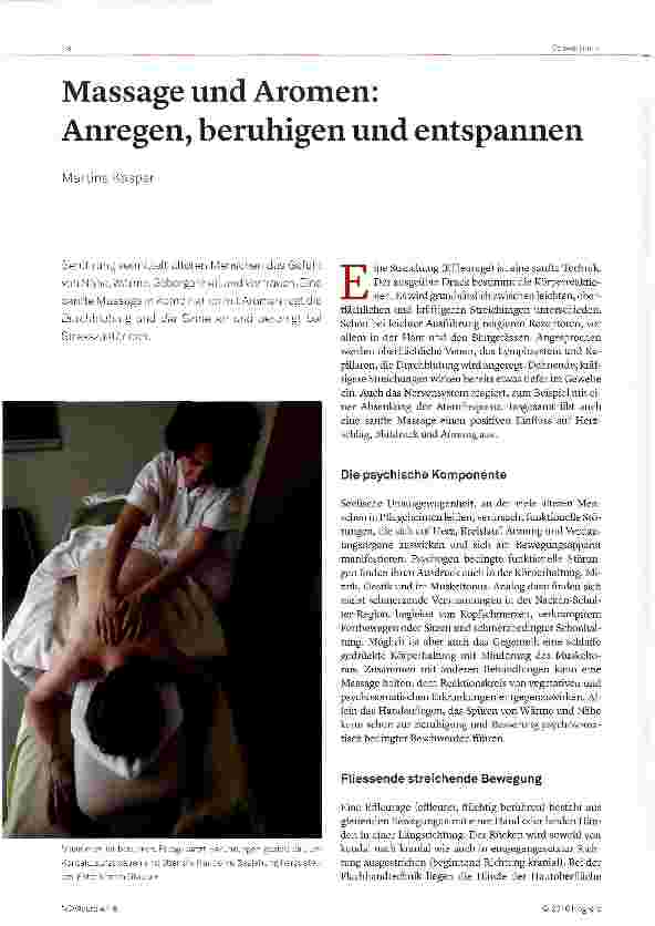Vorschauseite 1: Massage und Aromen: Anregen, beruhigen und entspannen