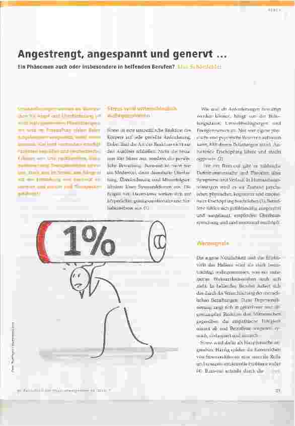 Vorschauseite 1: Angestrengt, angespannt und genervt. .