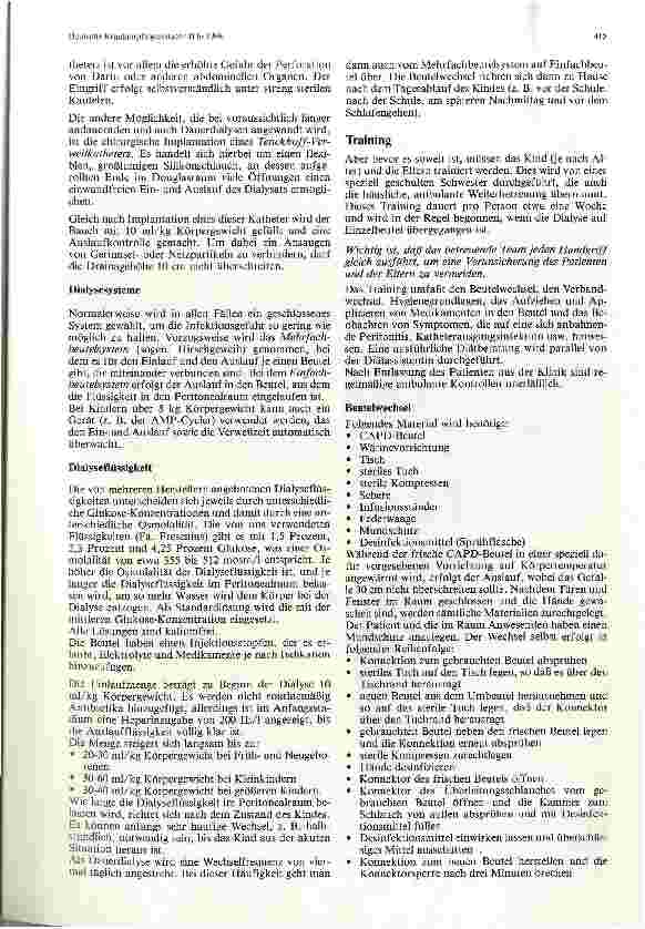 Vorschauseite 2: Peritonealdialyse im Kindesalter