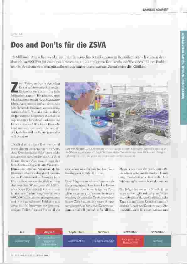 Vorschauseite 1: Dos and Donts für die ZSVA