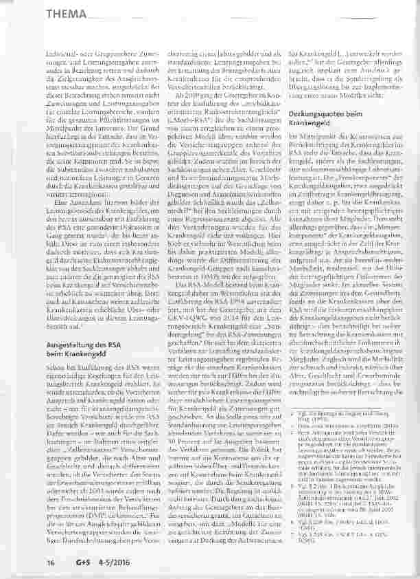 Vorschauseite 2: Berücksichtigung des Krankengelds im RSA