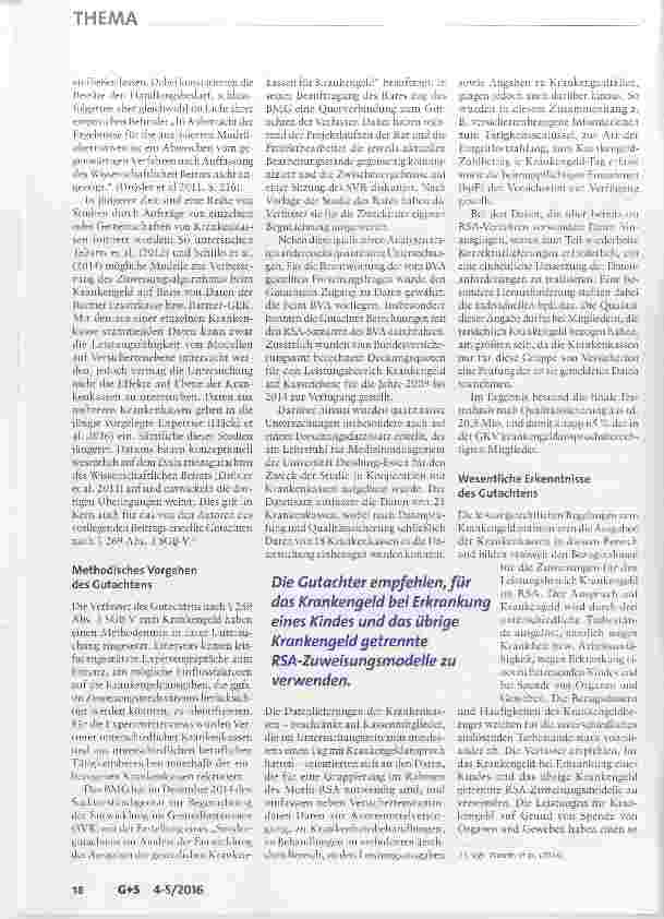 Vorschauseite 4: Berücksichtigung des Krankengelds im RSA