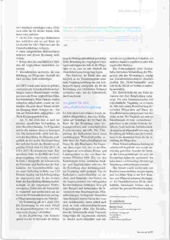 Vorschauseite 4: Erstes Reha-Schiedsstellenverfahren in NRW Richtungsweisender Beschluss