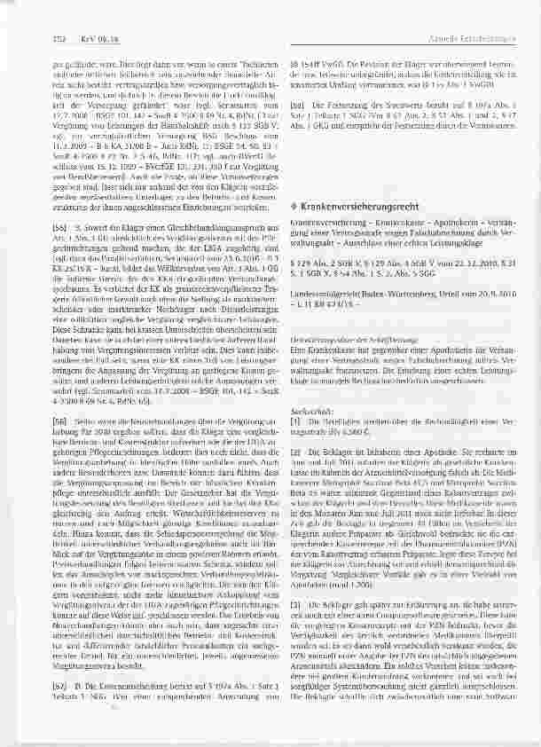 Vorschauseite 1: Krankenversieherung - Krankenkasse - Apothekerin - Verhängung einer Vertragsstrafe wegen Falschabrechnung durch Verwaltungsakt - Ausschluss einer echten Leistungsklage