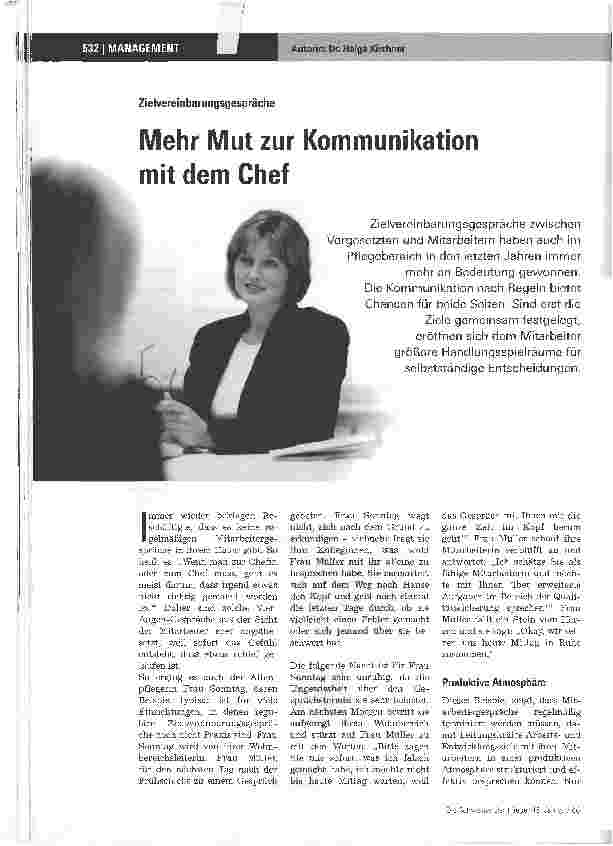 Vorschauseite 1: Mehr Mut zur Kommunikation mit dem Chef