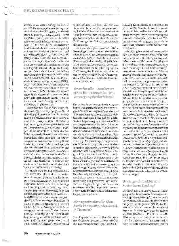 Vorschauseite 3: > Kritische Stellungnahme zu den Expertenstandards in der Pflege:Chancen für die Qualitätsentwicklung nutzen