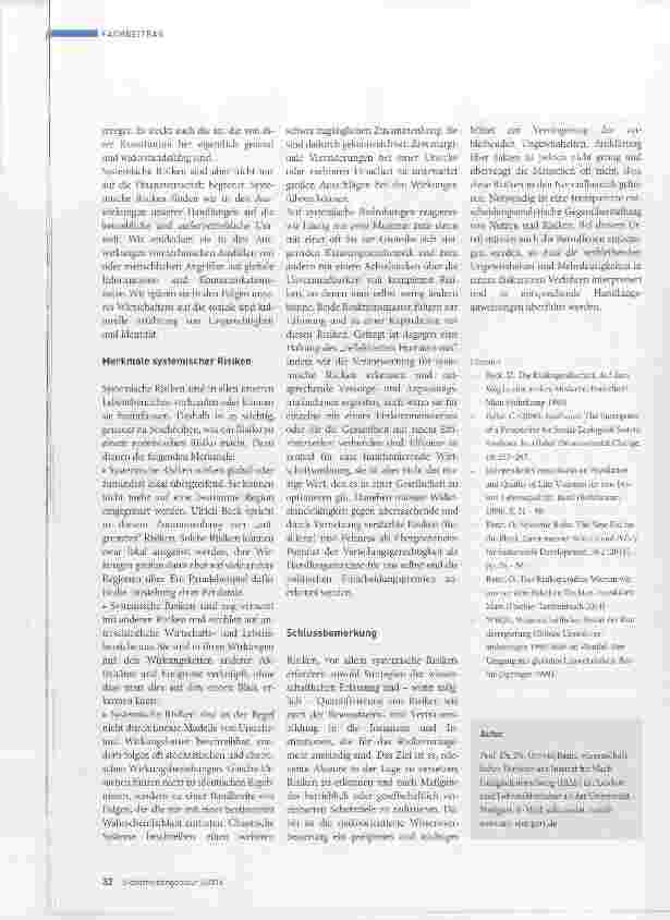 Vorschauseite 3: Systemische Risikobewertung und Risikomanagement