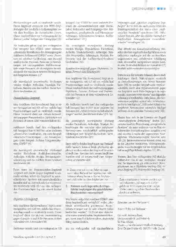 Vorschauseite 3: Impfkomplikation und Arzthaftungsrecht