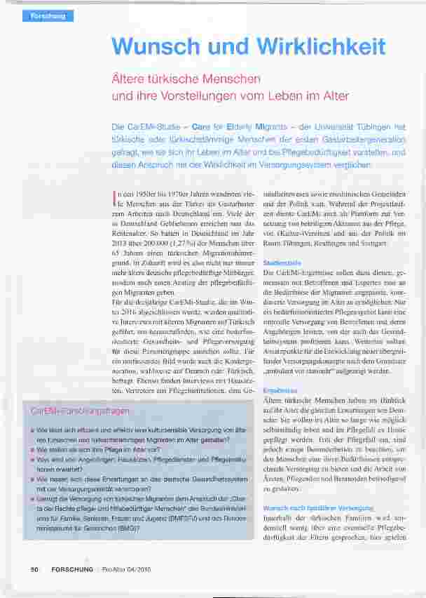 Vorschauseite 1: Wunsch und Wirklichkeit