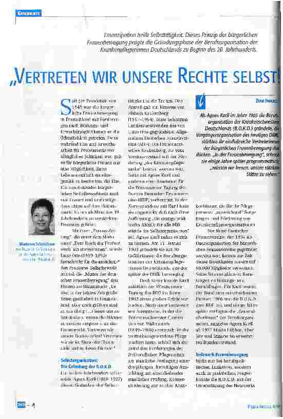 Vorschauseite 1: Vertreten wir unsere Rechte selbst!