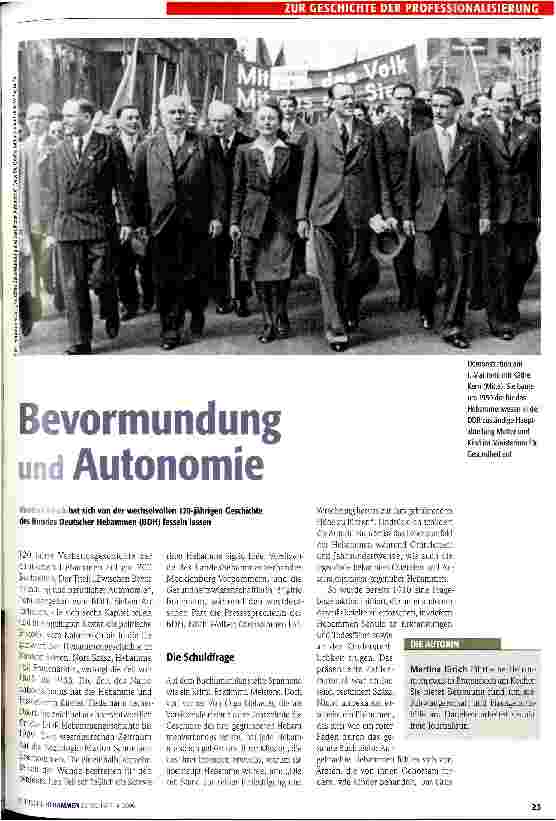 Vorschauseite 1: Bevormundung und Autonomie