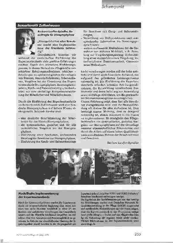 Vorschauseite 2: Expertenstandard SturzprophylaxeWie hat die Implementierung geklappt?