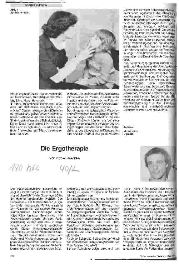 Vorschauseite 1: Die Ergotherapie