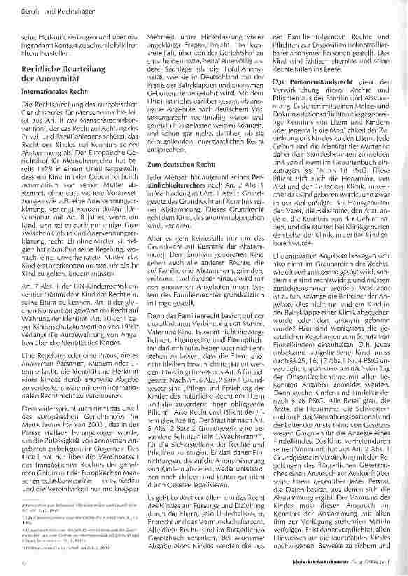 Vorschauseite 2: Rechtliche Fragen zu Babyklappen und anonymer Geburt