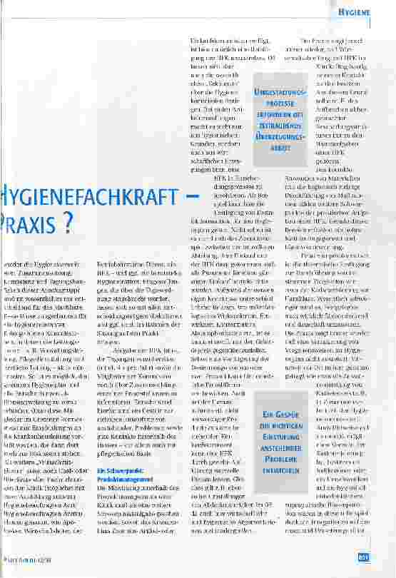 Vorschauseite 2: Aufgaben einer Hygienefachkraft - Theorie kontra Praxis