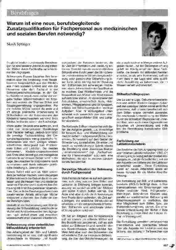Vorschauseite 1: Warum ist eine neue, berufsbegleitende Zusatzqualifikation für Fachpersonal aus medizinischen und sozialen Berufen notwendig?