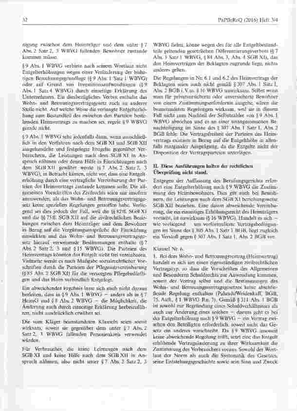 Vorschauseite 3: Betreiber von Pflegeheimen dürfen Preise nicht einseitig und ohneZustimmung der Bewohner erhöhen