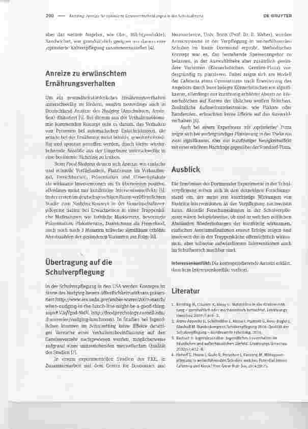 Vorschauseite 2: Anreize für optimierte Essensentscheidungen in der Schulcafeteria