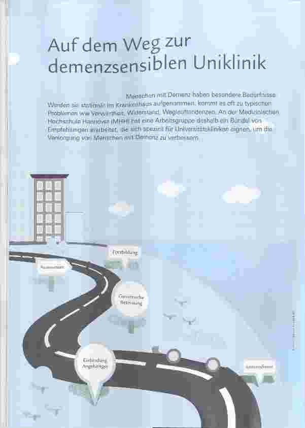 Vorschauseite 1: Auf dem Weg zur demenzsensiblen Uniklinik