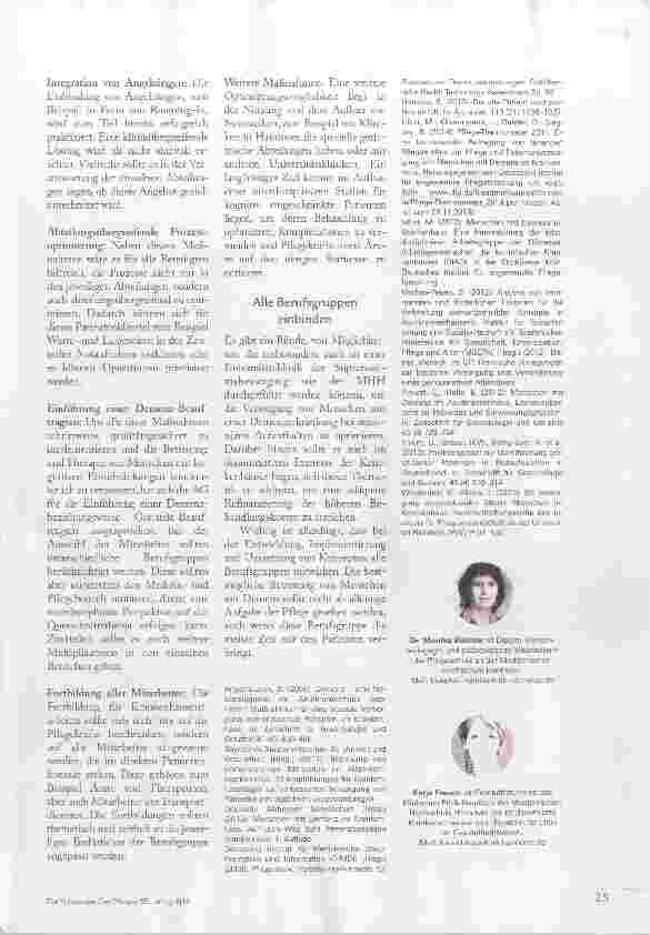 Vorschauseite 4: Auf dem Weg zur demenzsensiblen Uniklinik