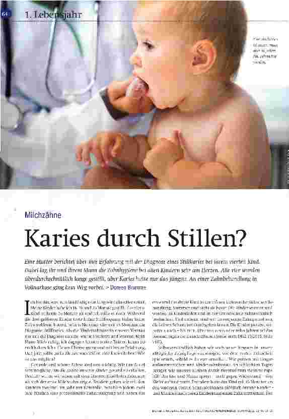 Vorschauseite 1: Karies durch Stillen?
