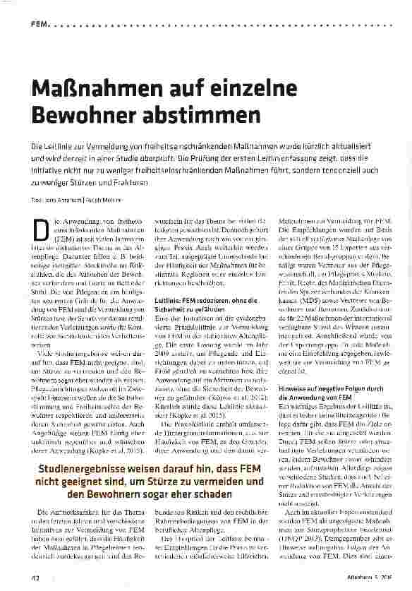 Vorschauseite 1: Maßnahmen auf einzelne Bewohner abstimmen