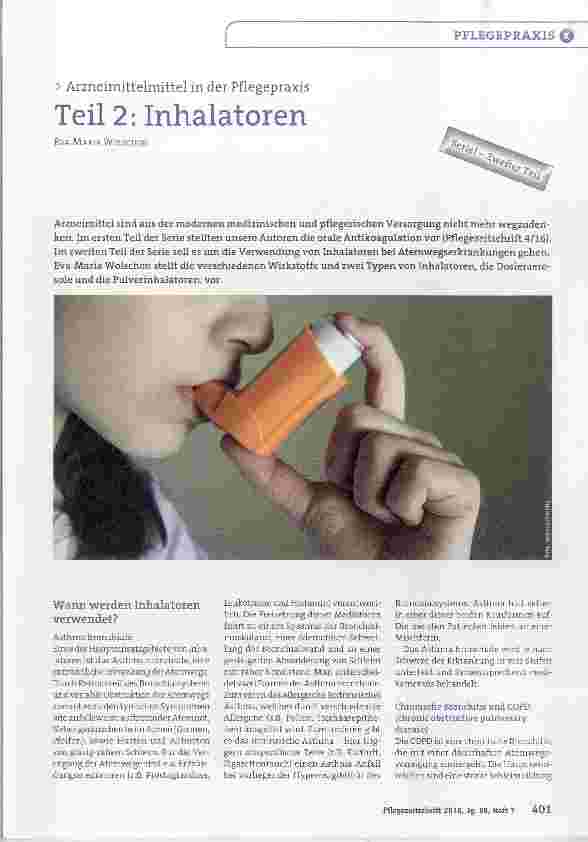 Vorschauseite 1: Teil 2: Inhalatoren