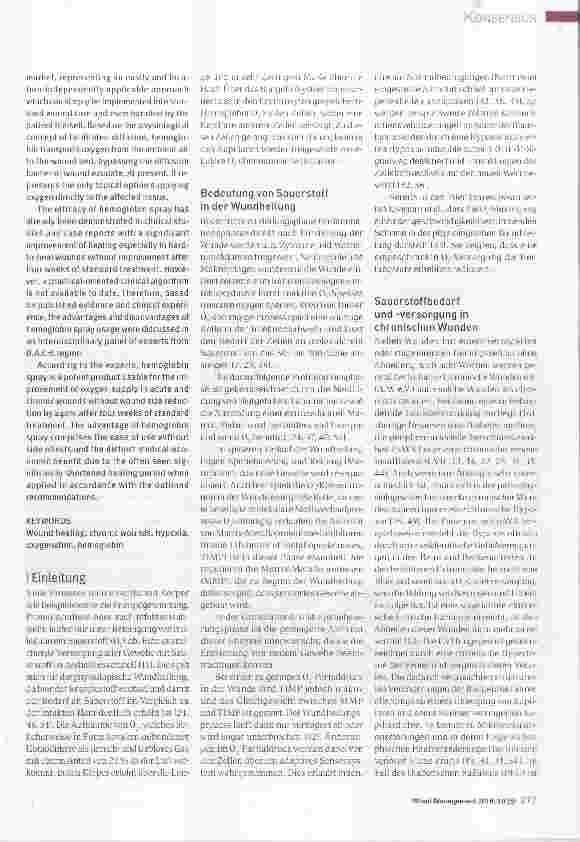 Vorschauseite 2: Expertenkonsens zu praxisrelevanten Aspekten der Wundtherapie mit einem Hämoglobin-Spray