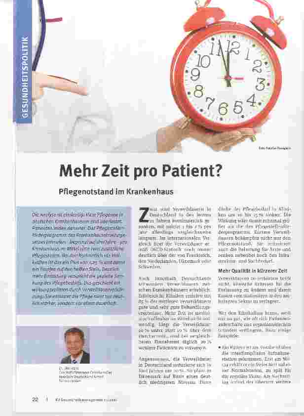 Vorschauseite 1: Mehr Zeit pro Patient?
