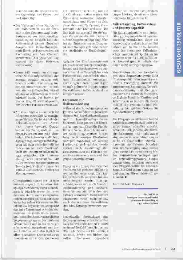 Vorschauseite 2: Mehr Zeit pro Patient?