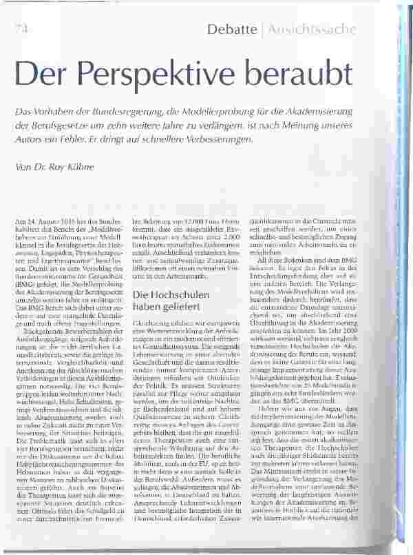 Vorschauseite 1: Der Perspektive beraubt