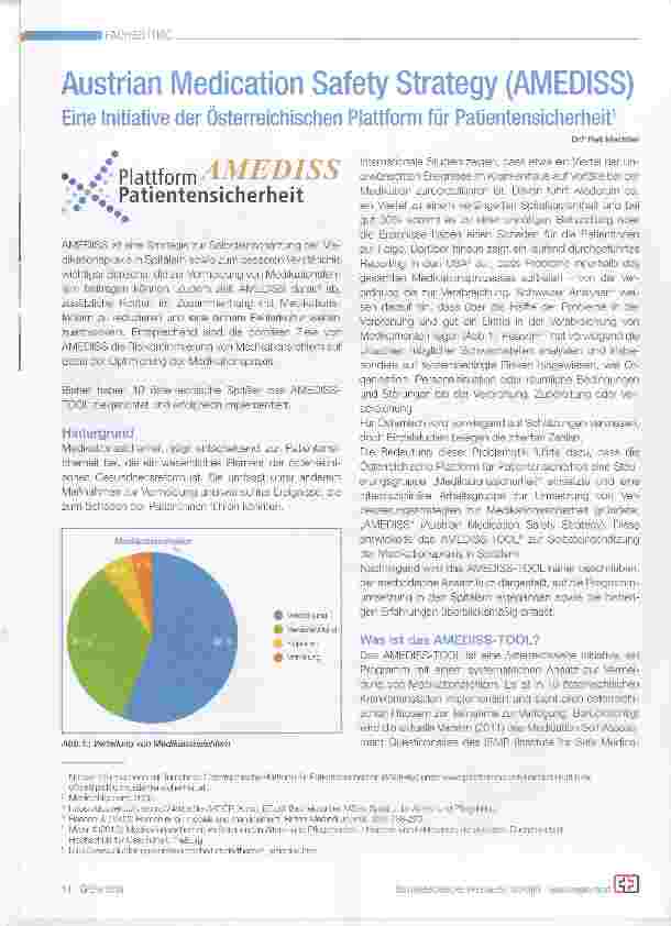 Vorschauseite 1: Austrian Medication Safety Strategy (AMEDISS)