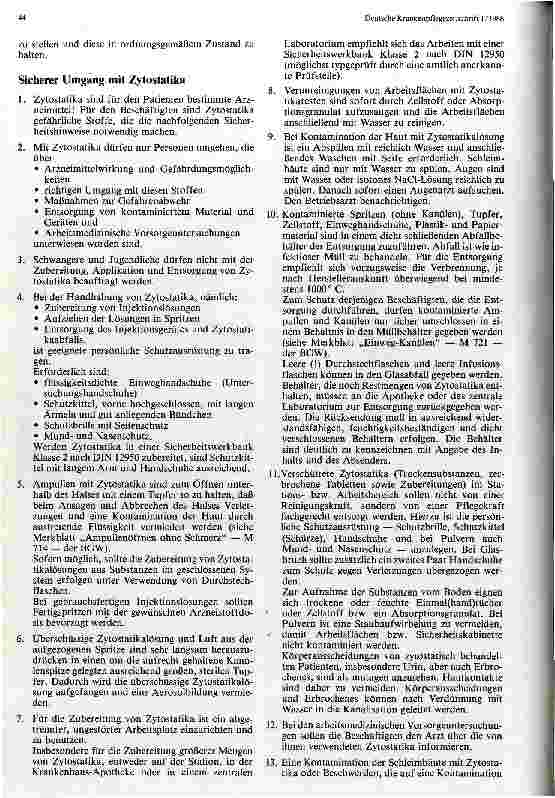Vorschauseite 2: Sichere Handhabung von Zytostatika