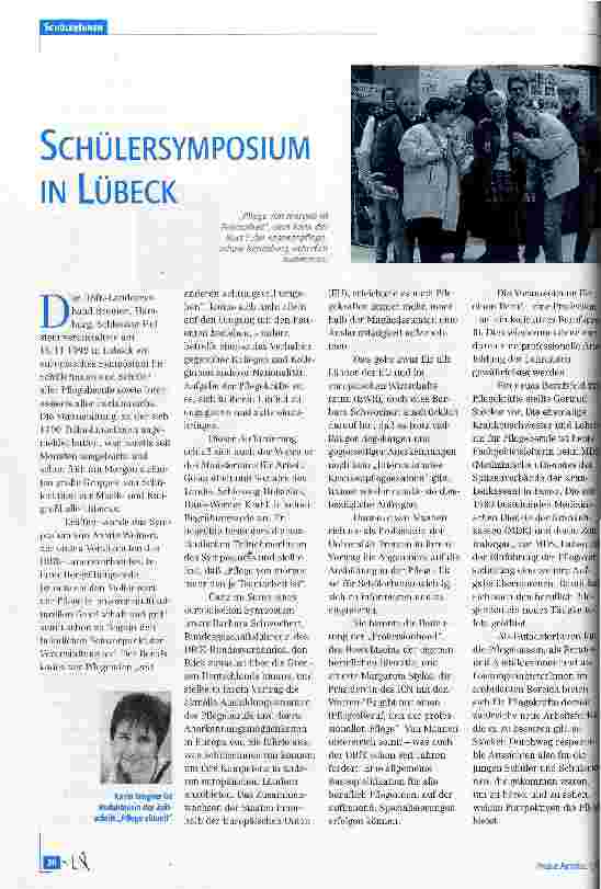 Vorschauseite 1: Schülersymposium in Lübeck