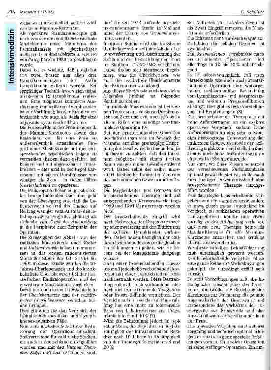 Vorschauseite 3: Das Mamma-Karzinom - Ladykiller Nr.1 - Wandel in der operativen Therapie