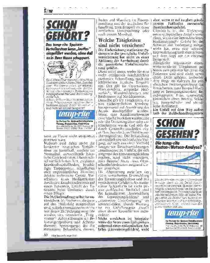 Vorschauseite 2: Unfallversicherungsschutz während der stationären Behandlung