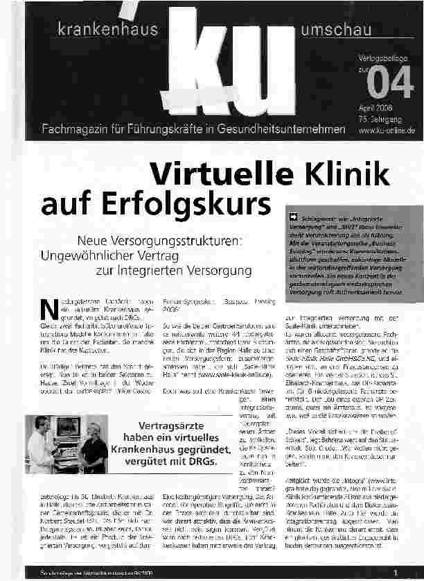 Vorschauseite 1: Virtuelle Klinik auf Erfolgskurs