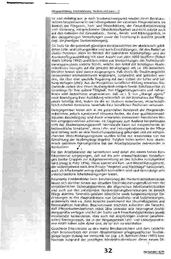 Vorschauseite 2: Pflegeausbildung, Praxiserfahrunq. Studium und dann. .. ?!