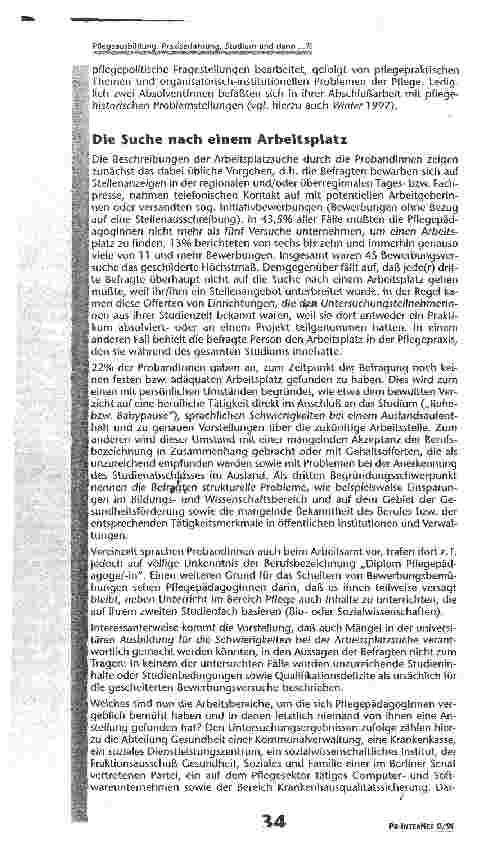 Vorschauseite 4: Pflegeausbildung, Praxiserfahrunq. Studium und dann. .. ?!