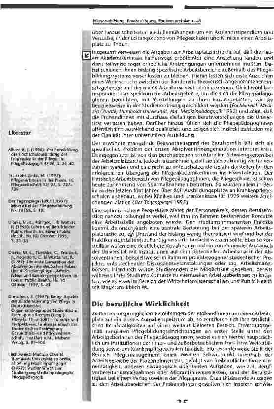 Vorschauseite 5: Pflegeausbildung, Praxiserfahrunq. Studium und dann. .. ?!