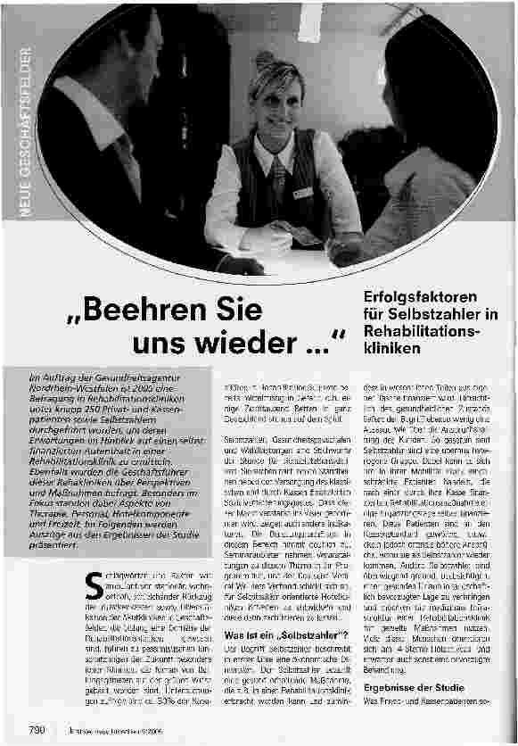 Vorschauseite 1: Beehren Sie uns wieder. ..