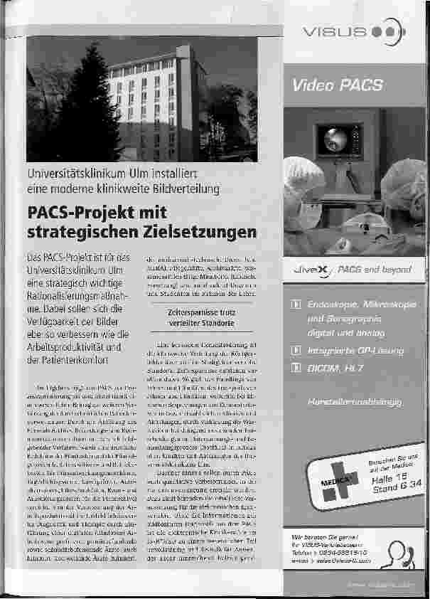 Vorschauseite 1: PACS-Projekt mit strategischen Zielsetzungen