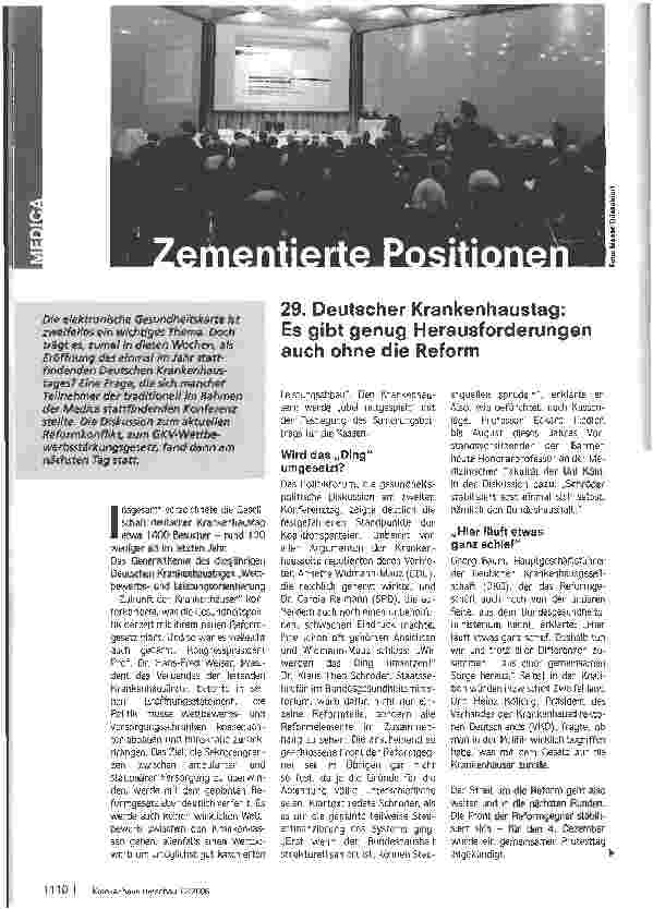Vorschauseite 1: Zementierte Positionen