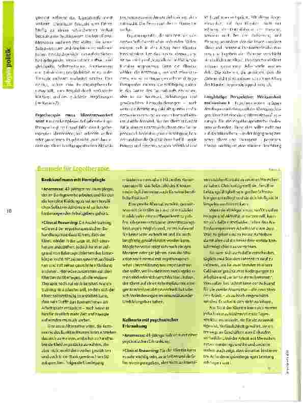 Vorschauseite 3: Das Selbstverständnis der Ergotherapie