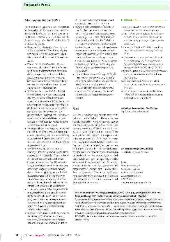 Vorschauseite 5: Bochumer Performanzbewertung (BoPeB)