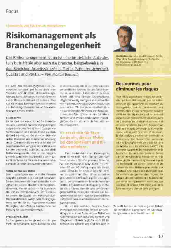 Vorschauseite 1: Risikomanagement als Branchenangelegenheit