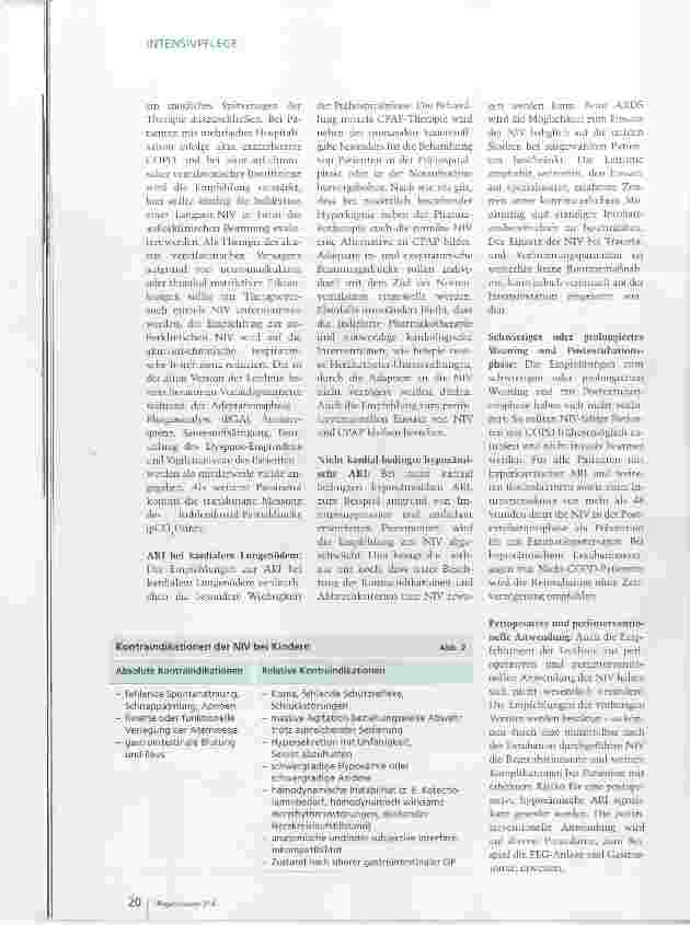 Vorschauseite 3: Nicht-invasive Beatmung: Was ändert die neue S3-Leitlinie?