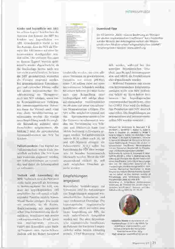 Vorschauseite 4: Nicht-invasive Beatmung: Was ändert die neue S3-Leitlinie?