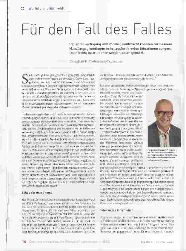 Vorschauseite 1: Für den Fall des Falles